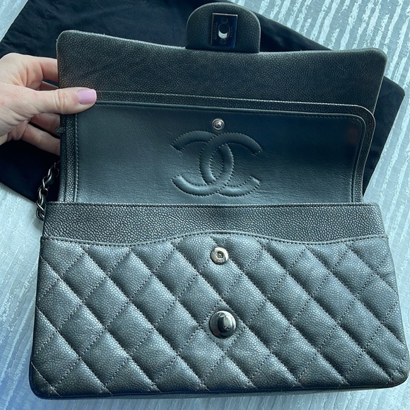 Chanel Classic Metallic Grey - Picture 7 of 13